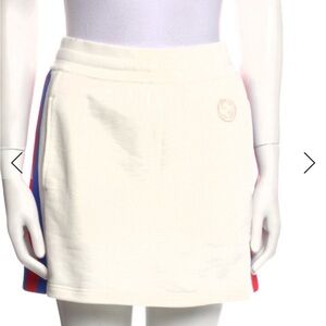 Gucci Cream Mini Skirt with Blue and Red Accents